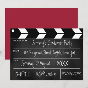 Hollywood Film Examenfest Chalkboard Inbjudan
