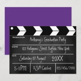 Hollywood Film Examenfest Chalkboard Inbjudan