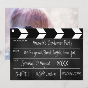 Hollywood Film Examenfest Tavla Foto Inbjudningar