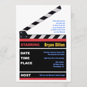 HOLLYWOOD-FILMER Tematisk Bar Mitzvah-inbjudan Inbjudningar