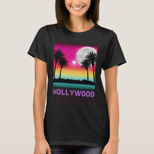 Hollywood Florida Beach Retro Vacation Resa Matchi T Shirt