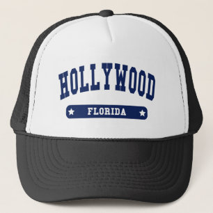 Hollywood Florida College Stil T-skjortor Truckerkeps