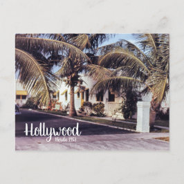 Hollywood Florida Retro Travel Image Tropical Home Vykort