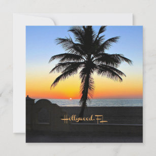 Hollywood, Florida - tropiska soluppgången Kort