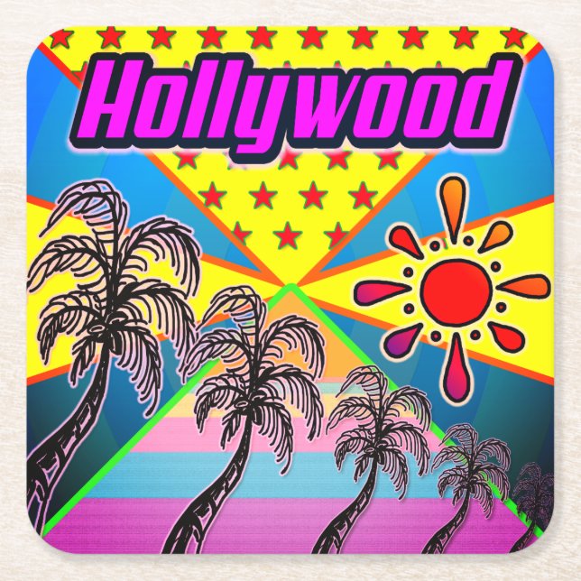 Hollywood Freedom Underlägg Papper Kvadrat (Framsidan)