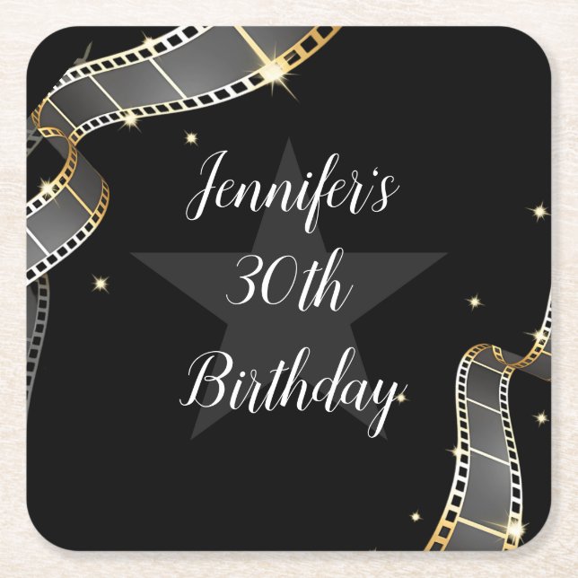 Hollywood Glam Underlägg Papper Kvadrat (Framsidan)