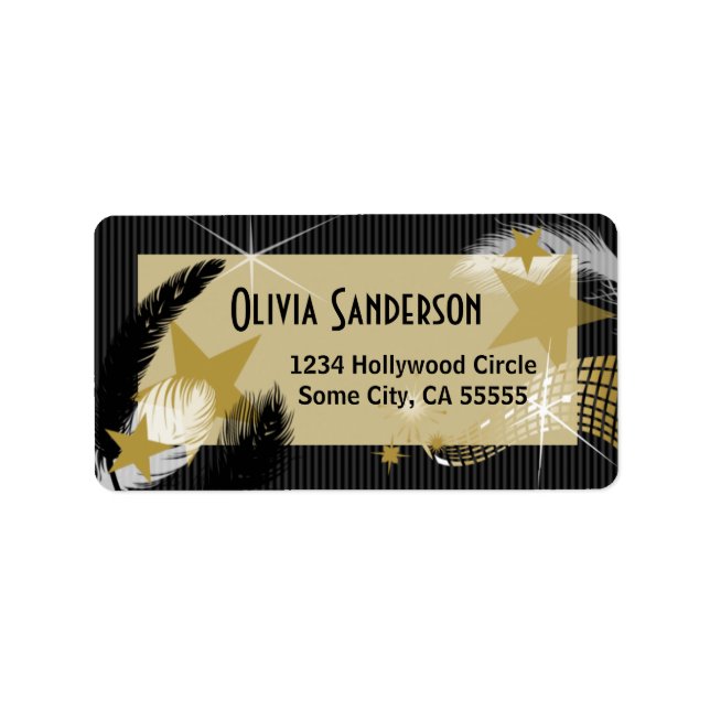 Hollywood Glamor Address Label Adressetikett (Framsidan)