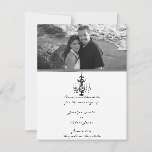 Hollywood Glamor Chandelier Spara datumet (Framsida)