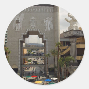 Hollywood höglands- köpcentrum i Los Angeles Runt Klistermärke