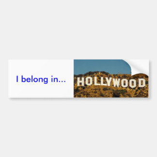hollywood hör hemma jag i… bildekal