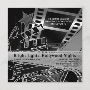 Hollywood-inbjudningar till studentbalen inbjudningar