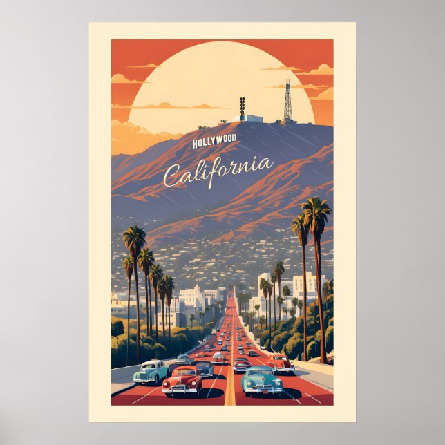 Hollywood Kalifornien Poster (Framsidan)
