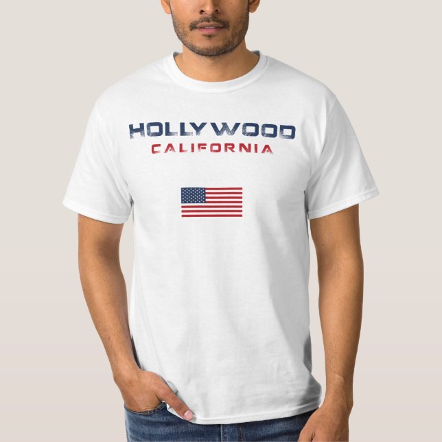 Hollywood Kalifornien T Shirt (Framsida)