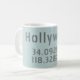 Hollywood Latitude Longitud Kaffemugg