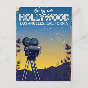 Hollywood Los Angeles California resemappningsaffi Vykort