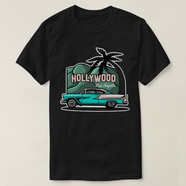 Hollywood los Angeles T Shirt (Design framsida)