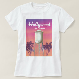 Hollywood Los Angeles Travel-affisch T Shirt