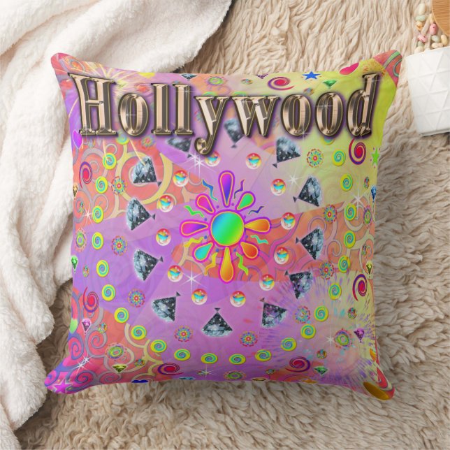 Hollywood Lucky Golden Pillow Kudde (Filt)
