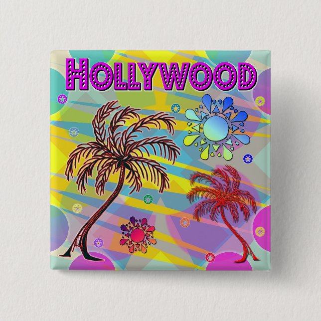 Hollywood Lycklig och Hope Button Knapp (Framsida)