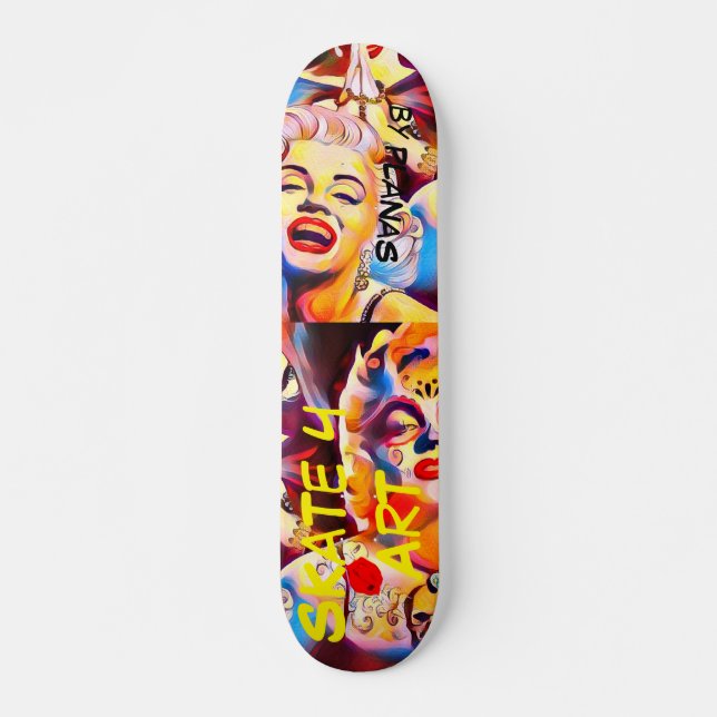 Hollywood Mini Skateboard Bräda 18,5 Cm (Framsida)