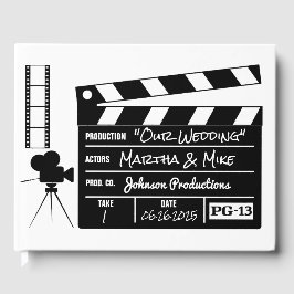 Hollywood Movie Clapboard Bröllop Guest Bok