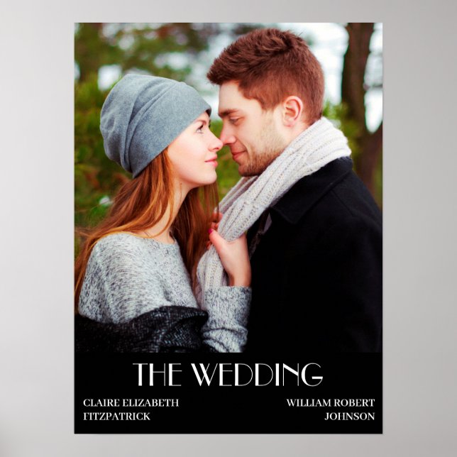 Hollywood Movie Poster välkomstskylt för Bröllop (Framsidan)