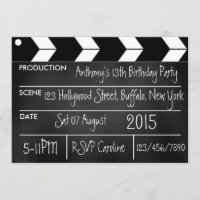 Hollywood Movie Temaparty Chalkboard