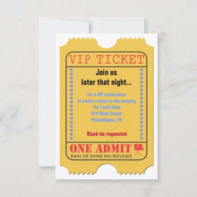 HOLLYWOOD-MOVIER THET Pub Pub Mitzvah Party Card Inbjudningar (Framsida)
