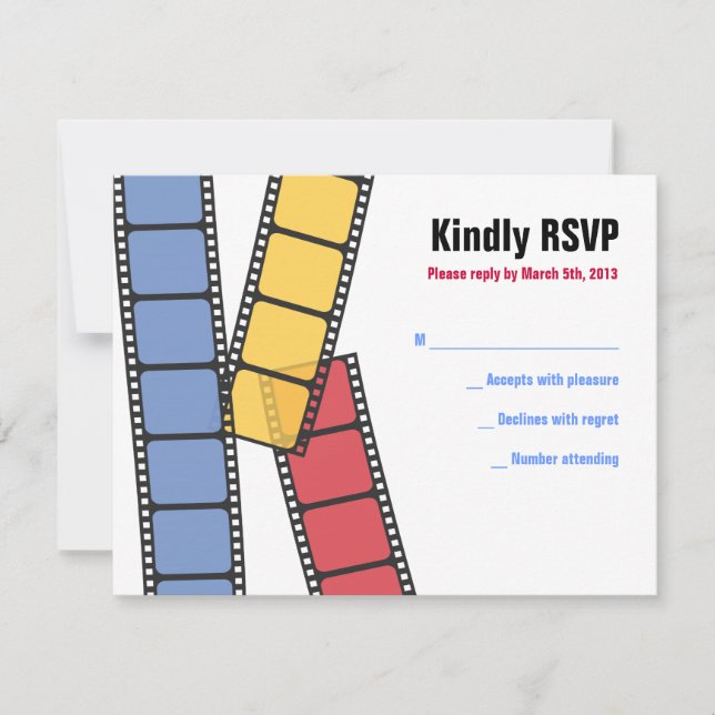 HOLLYWOOD MOVIES Pub Bat mitzvah svarskort OSA Kort (Framsida)