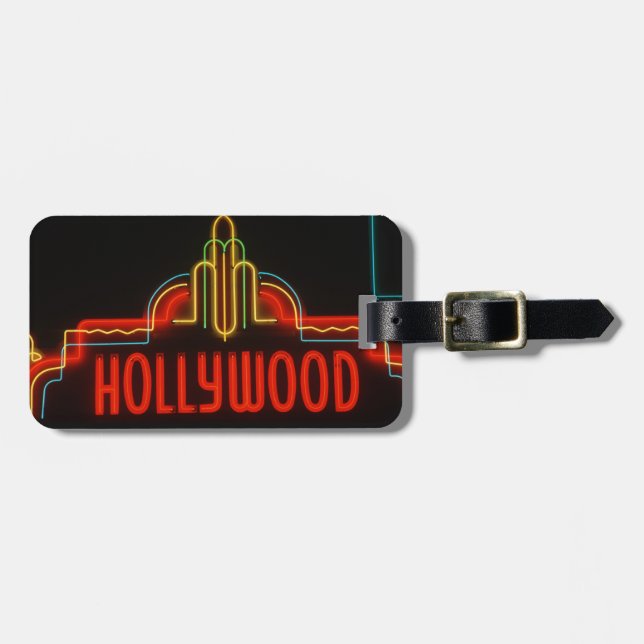 Hollywood neon undertecknar, Los Angeles, Bagagebricka (Horisontell Framsida)