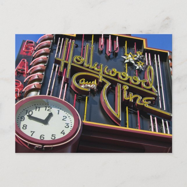 Hollywood och vykort för vinskylt (Framsida)