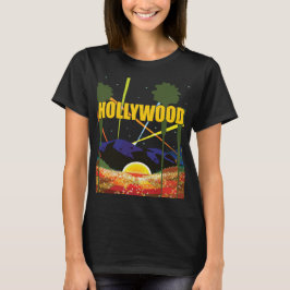 Hollywood Palmträd Solnedgång Resa T Shirt