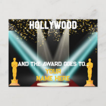 Hollywood Personlig Postcard