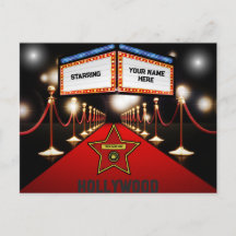 Hollywood Personlig Postcard
