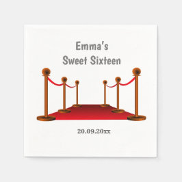 Hollywood Red Carpet 16:e alla åldrar födelsedag P Pappersservett