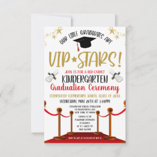 Hollywood Red Carpet Tema Examen Inbjudan