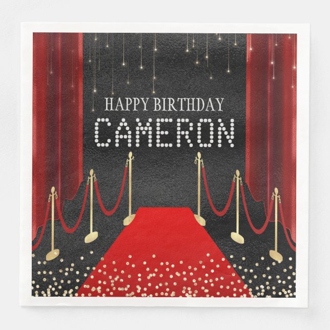 Hollywood Red Carpet VIP Party Pappersservett (Framsida)