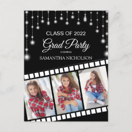 Hollywood Reel 3 Photo Black Silver Studenten Vykort