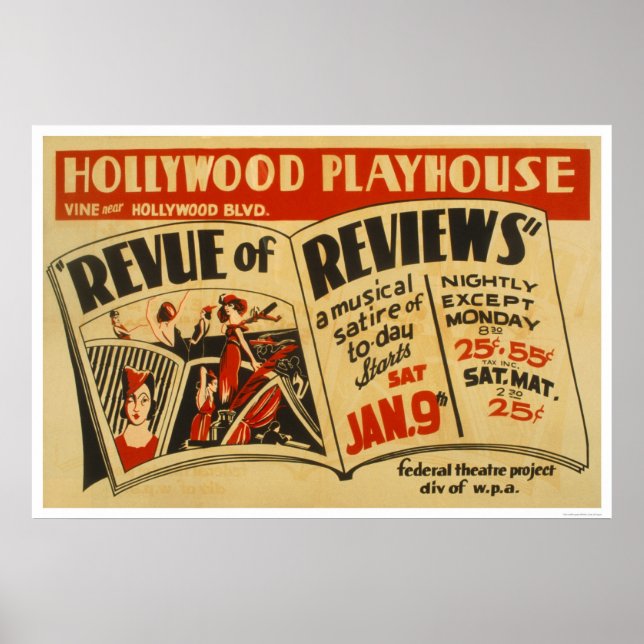 Hollywood Revue Musical 1937 WPA Poster (Framsidan)