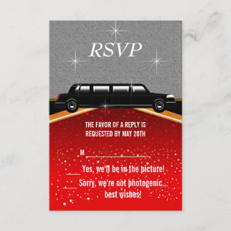 Hollywood röda mattan RSVP-mall OSA Kort