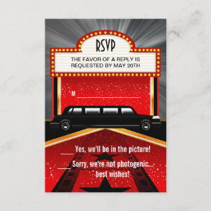 Hollywood Röda mattan RSVP OSA Kort
