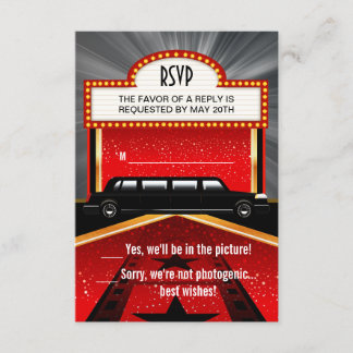 Hollywood Röda mattan RSVP OSA Kort
