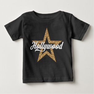 Hollywood Script with Star (vit typ) Baby T-Shi T Shirt