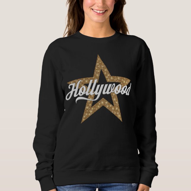 Hollywood-skript med stjärnor (vit typ) t shirt (Framsida)