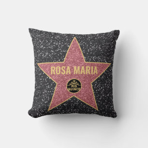 Hollywood Star Glitter Quinceañera 16-tums Pillow Kudde