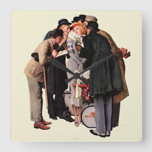 Hollywood Starlet Fyrkantig Klocka (Framsida)