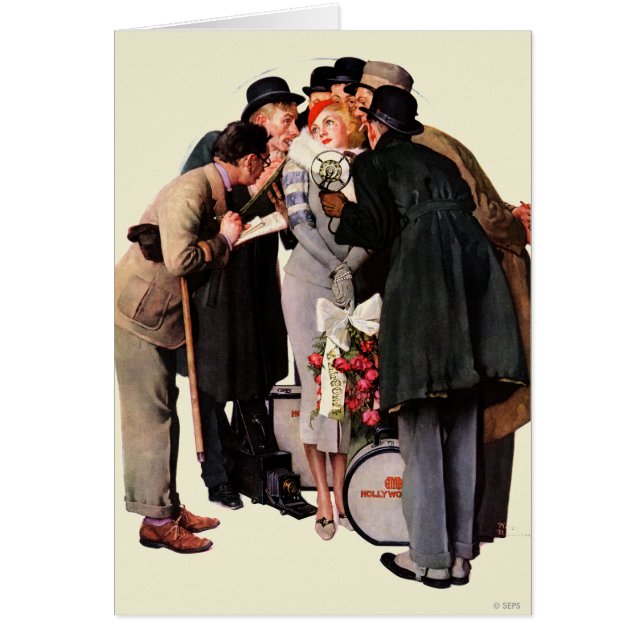 Hollywood Starlet Hälsningskort (Framsidan)