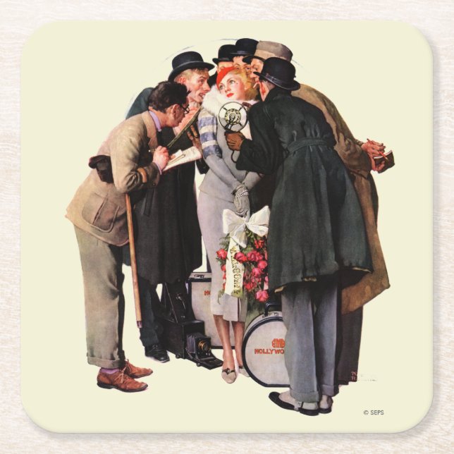 Hollywood Starlet Underlägg Papper Kvadrat (Framsidan)