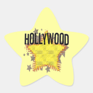 Hollywood Sticker! Stjärnformat Klistermärke