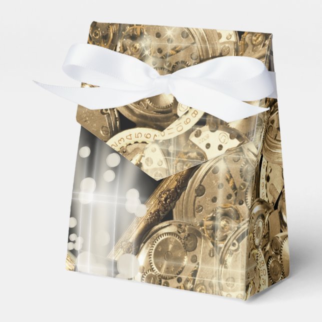 Hollywood stjärnor steampunk guld svart presentaskar (Framsidan Sidan)